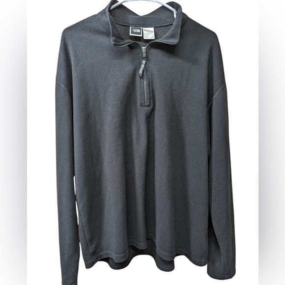 The North Face Black quarter Zip Polyester Pullover Men's  Size Large - Picture 1 of 5
